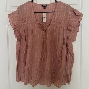 Express Pink Loose Flowy Shirt